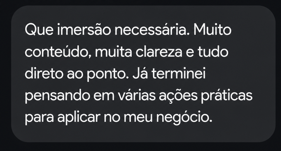 Depoimento de aluna sobre o mini curso Confeitaria Além da Receita